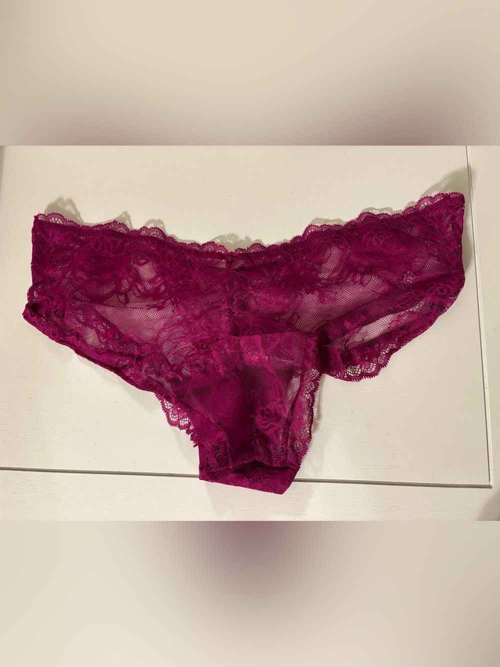 Victoria's Secret Very Sexy Magenta Floral Lace Bikini Panty
